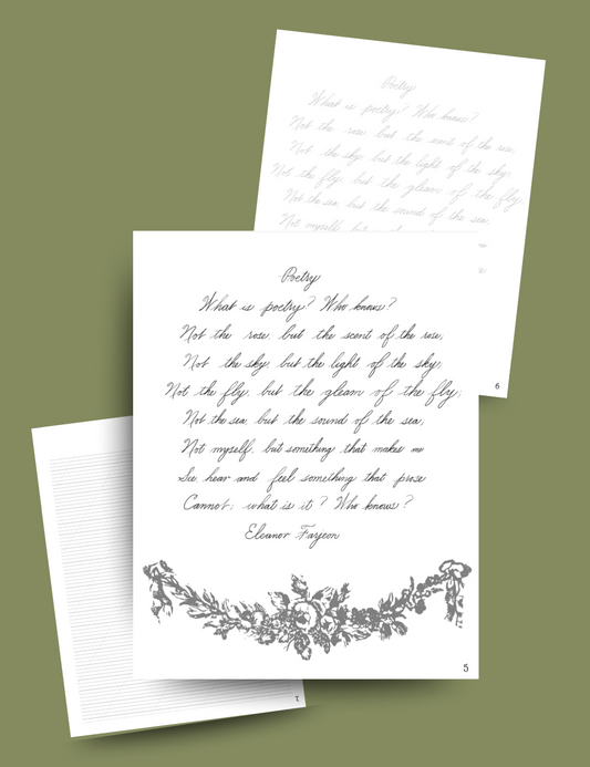 Discover the Beauty of Classic Poetry Through Cursive Practice: Your New Free Resource!