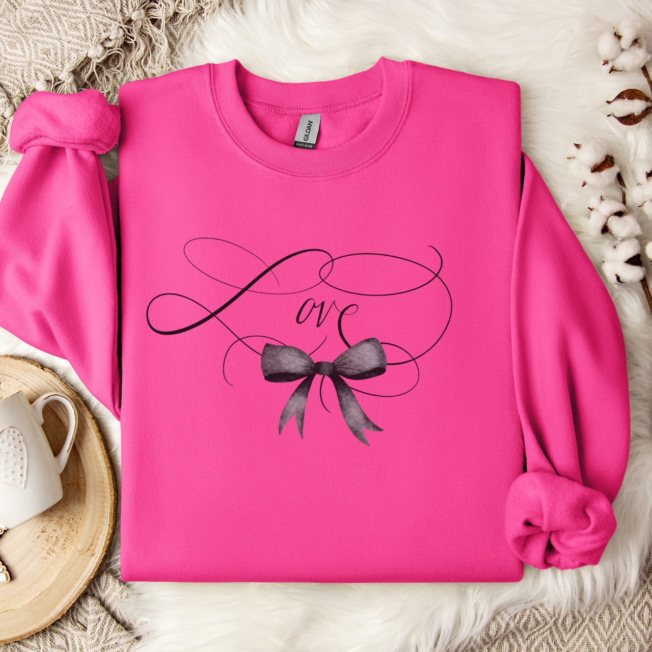 Coquette Valentine's Day Heart Bow Sweatshirt, Retro Valentine Shirt, Valentines day Bow Shirt, Coquette Bow T Shirt, Bow Valentine Gifts