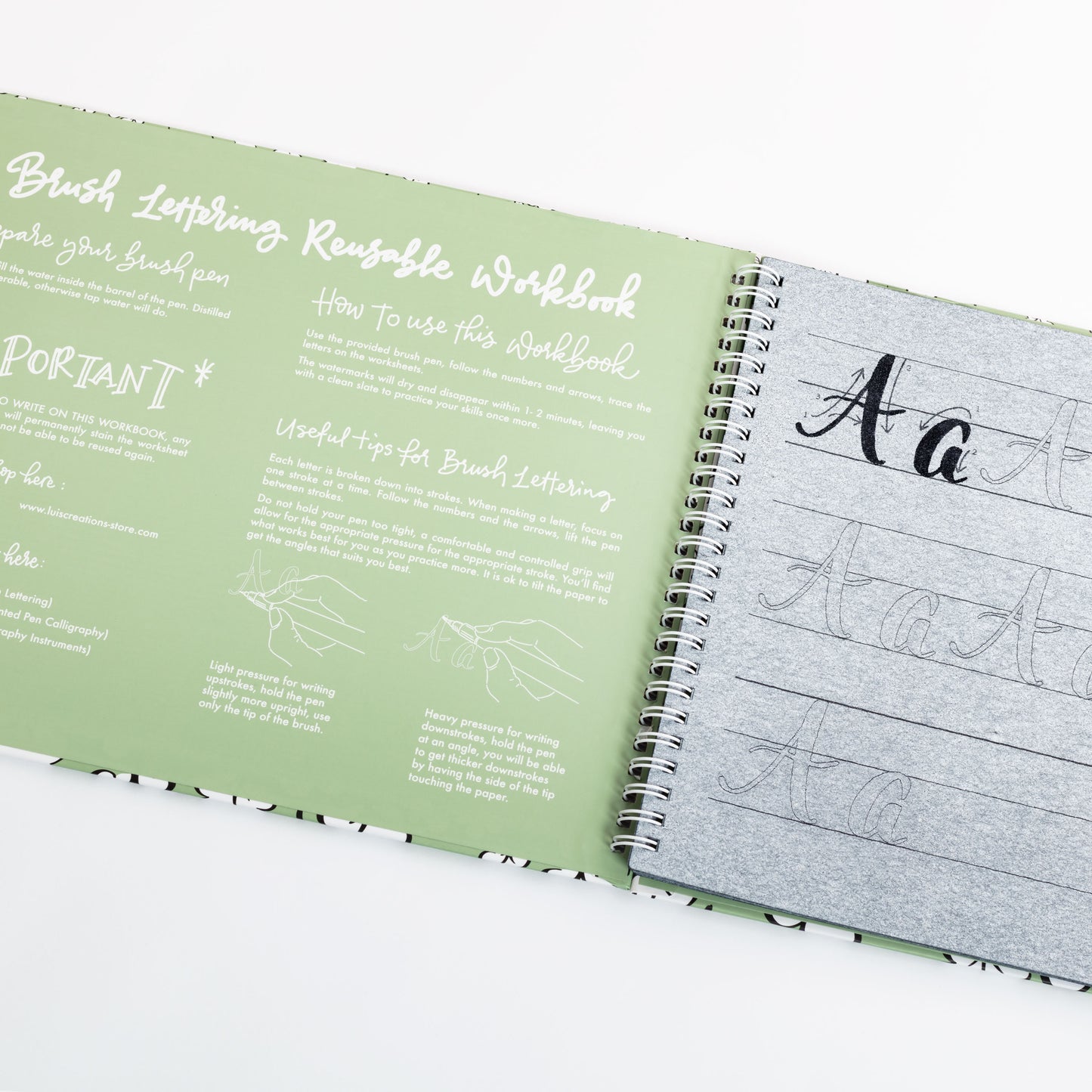 Reusable Brush Lettering Workbook from Luis Creations x Zizi Calligraphy