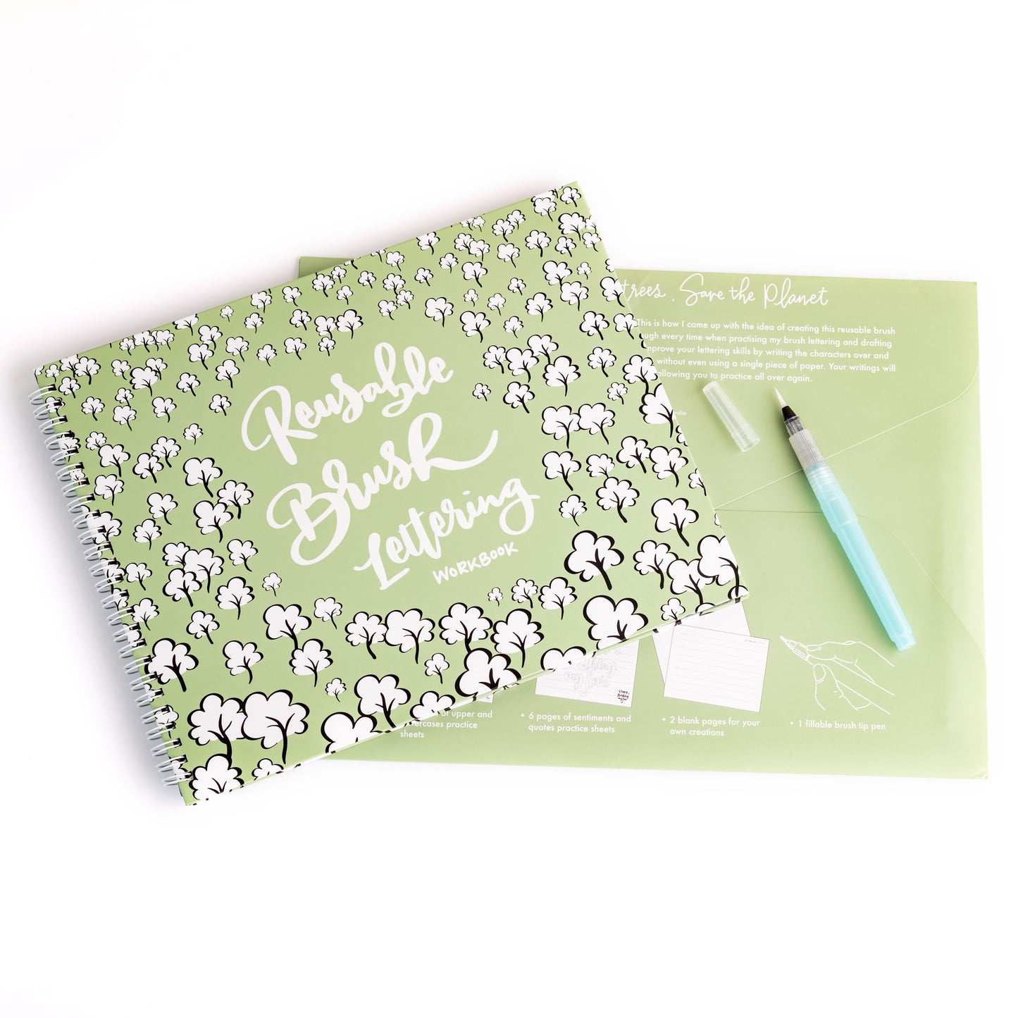 Reusable Brush Lettering Workbook from Luis Creations x Zizi Calligraphy