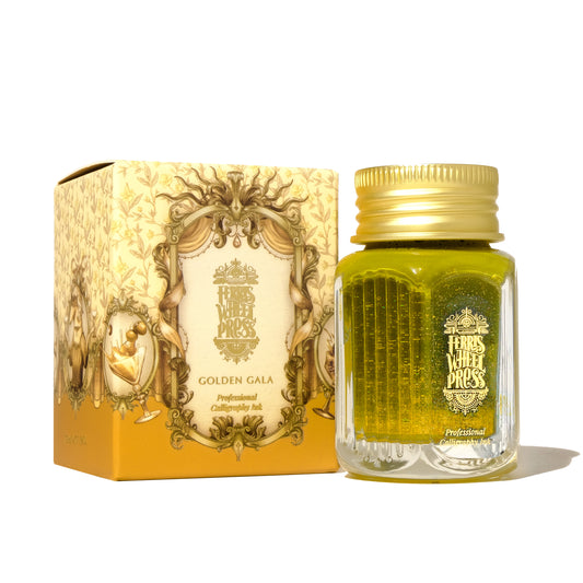 Golden Gala | Ferris Wheel Press Fanciful Events Calligraphy Ink