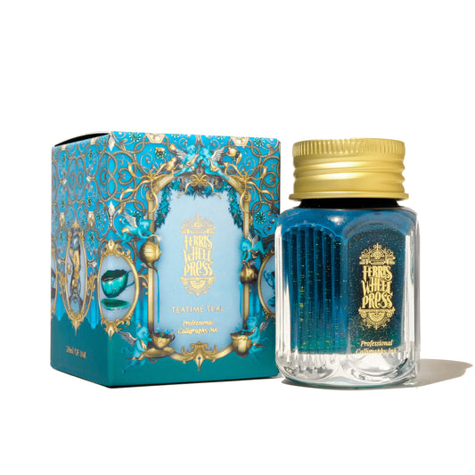 Teatime Teal | Ferris Wheel Press Fanciful Events Calligraphy Ink