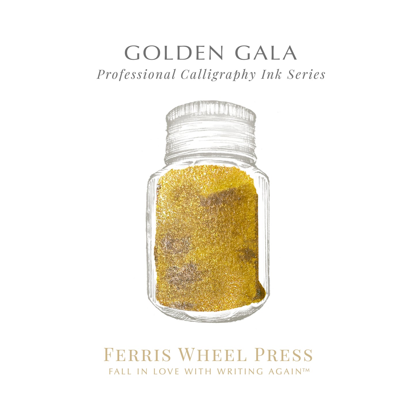 Golden Gala | Ferris Wheel Press Fanciful Events Calligraphy Ink
