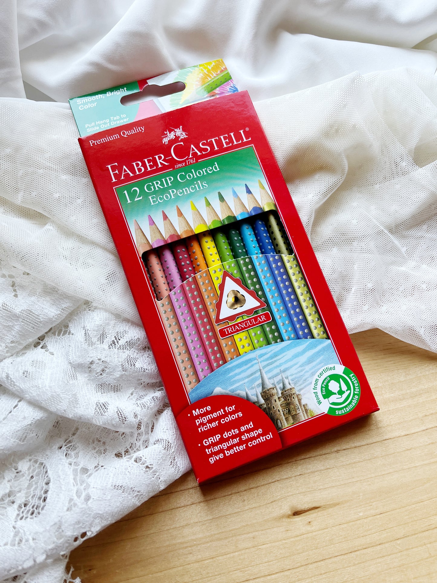 Triangular Raised Grip Eco Colored Pencils