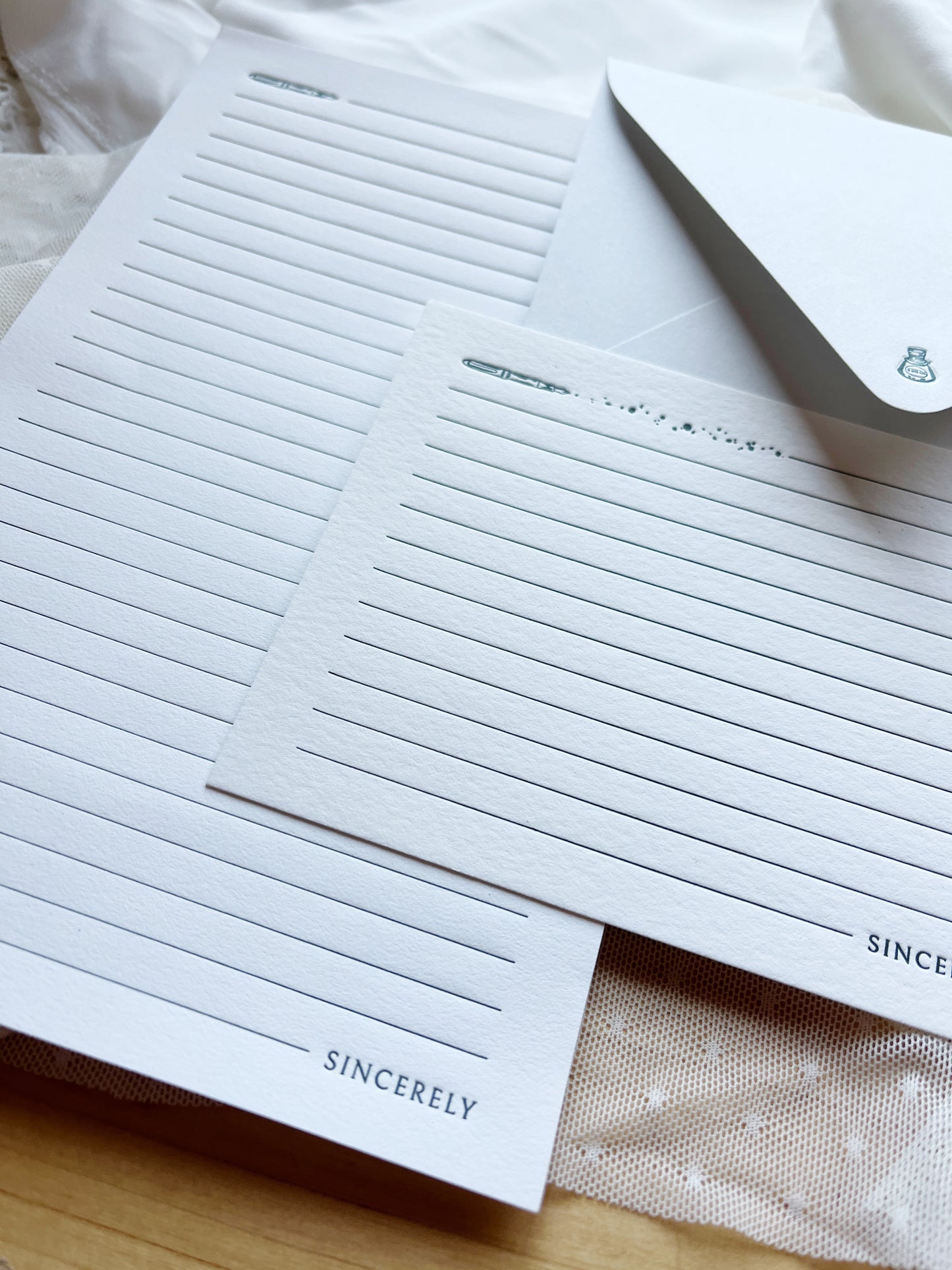 Desktop Letterpress Letter Writing Set
