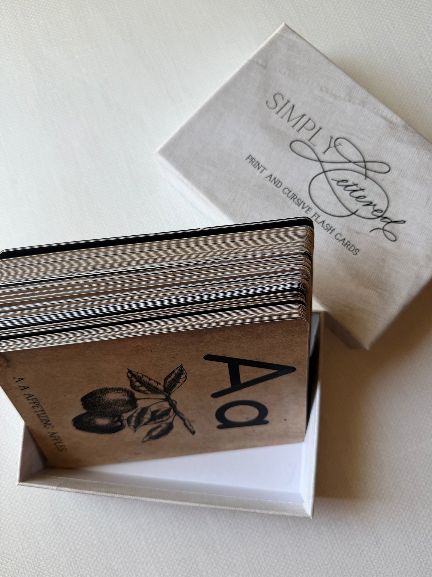 Print and Cursive Flash Cards | Vintage Themed Alphabet and Number Handwriting Cards