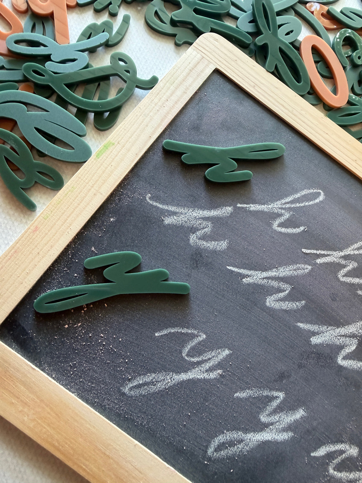 Cursive Table Set | Tactile Letters and Numbers