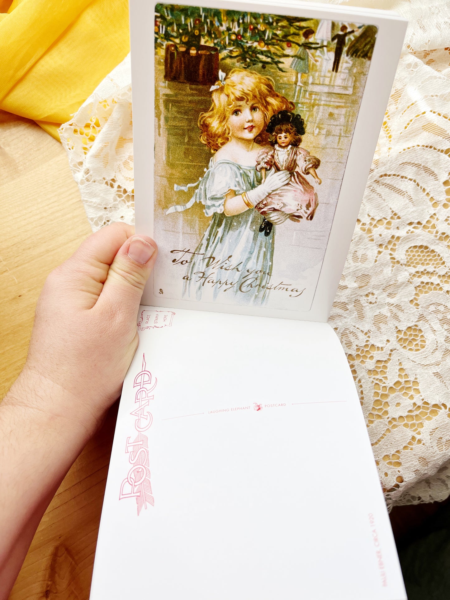Christmas for Children, Vintage Curated 30 Set Postcard Book