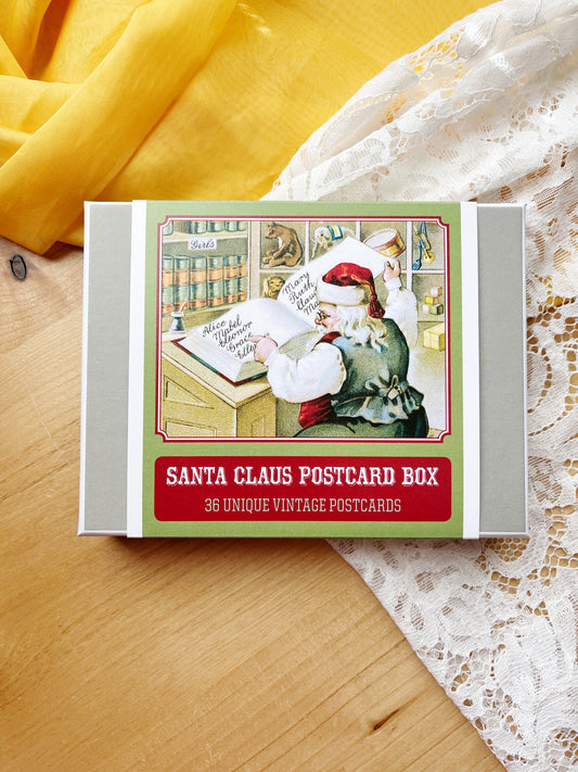 Vintage curated Santa Post Card Boxed Set of 36