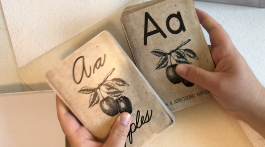A First Look at Our New Print & Cursive Flash Cards