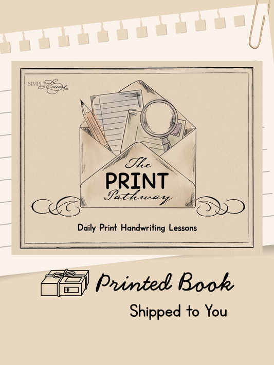 The Print Pathway™ | Print Penmanship Handwriting Curriculum |  Workbook Printed