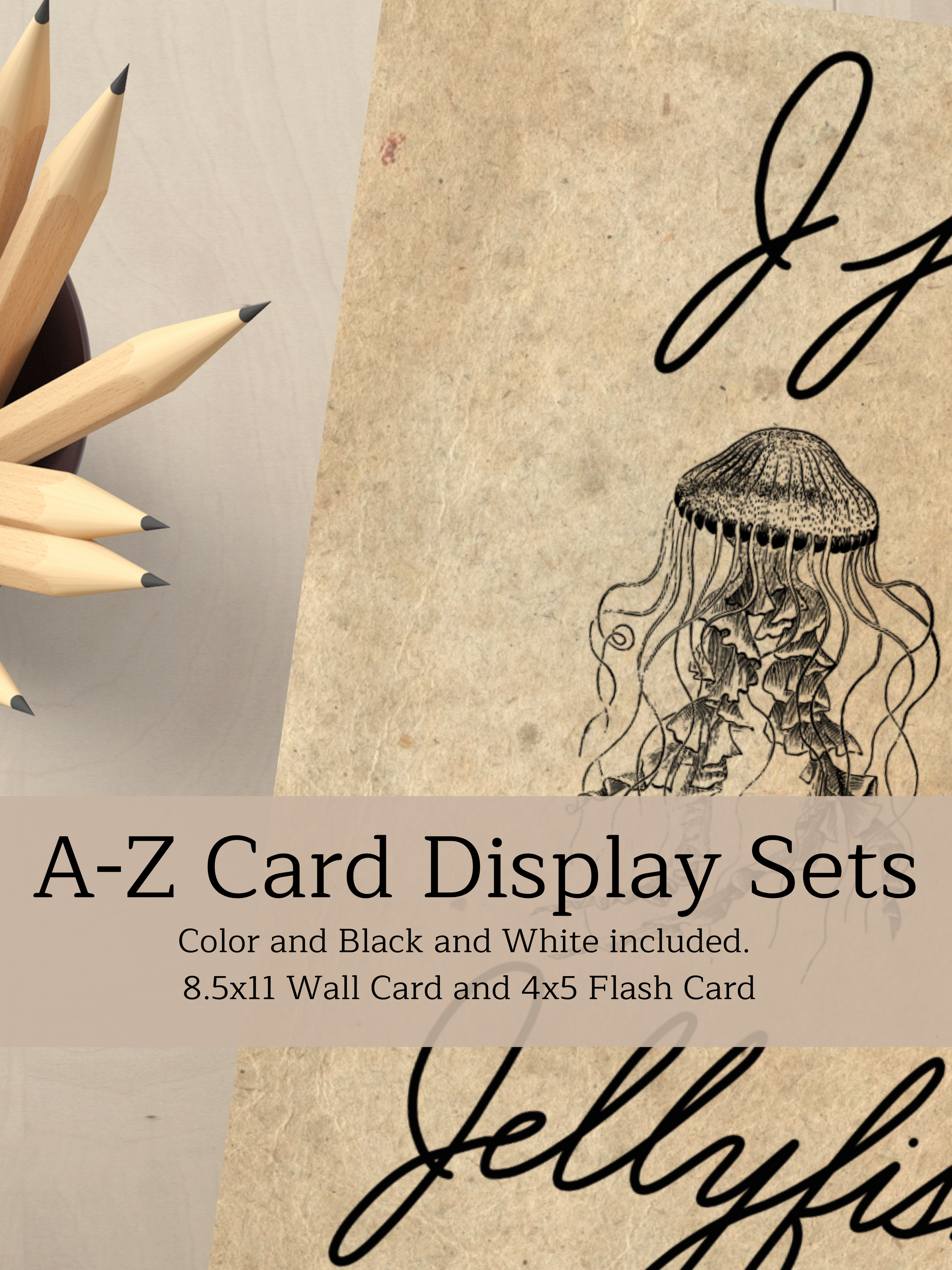 A-Z Cursive Wall Cards | Digital Download