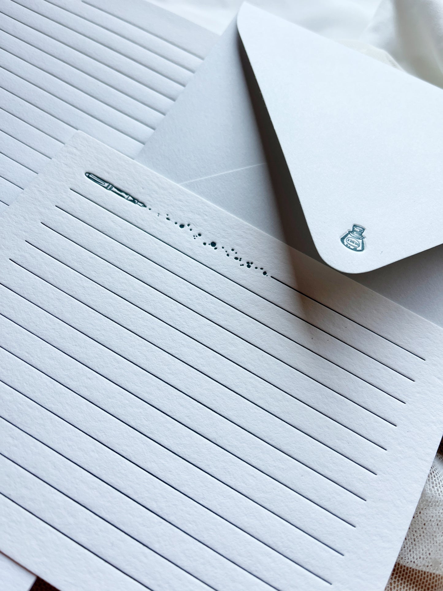Desktop Letterpress Letter Writing Set