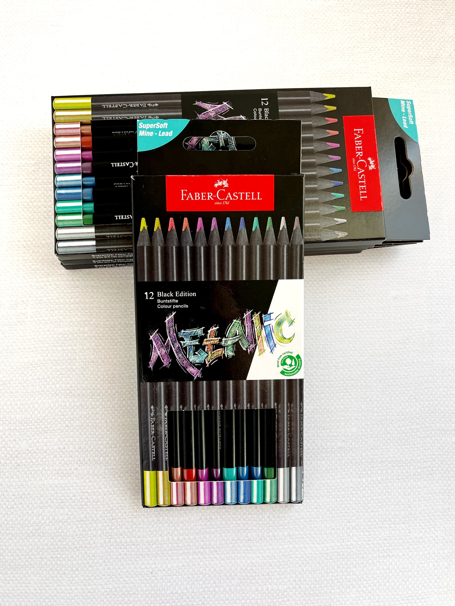 Metallic Colored Pencils Black Edition Faber Castell