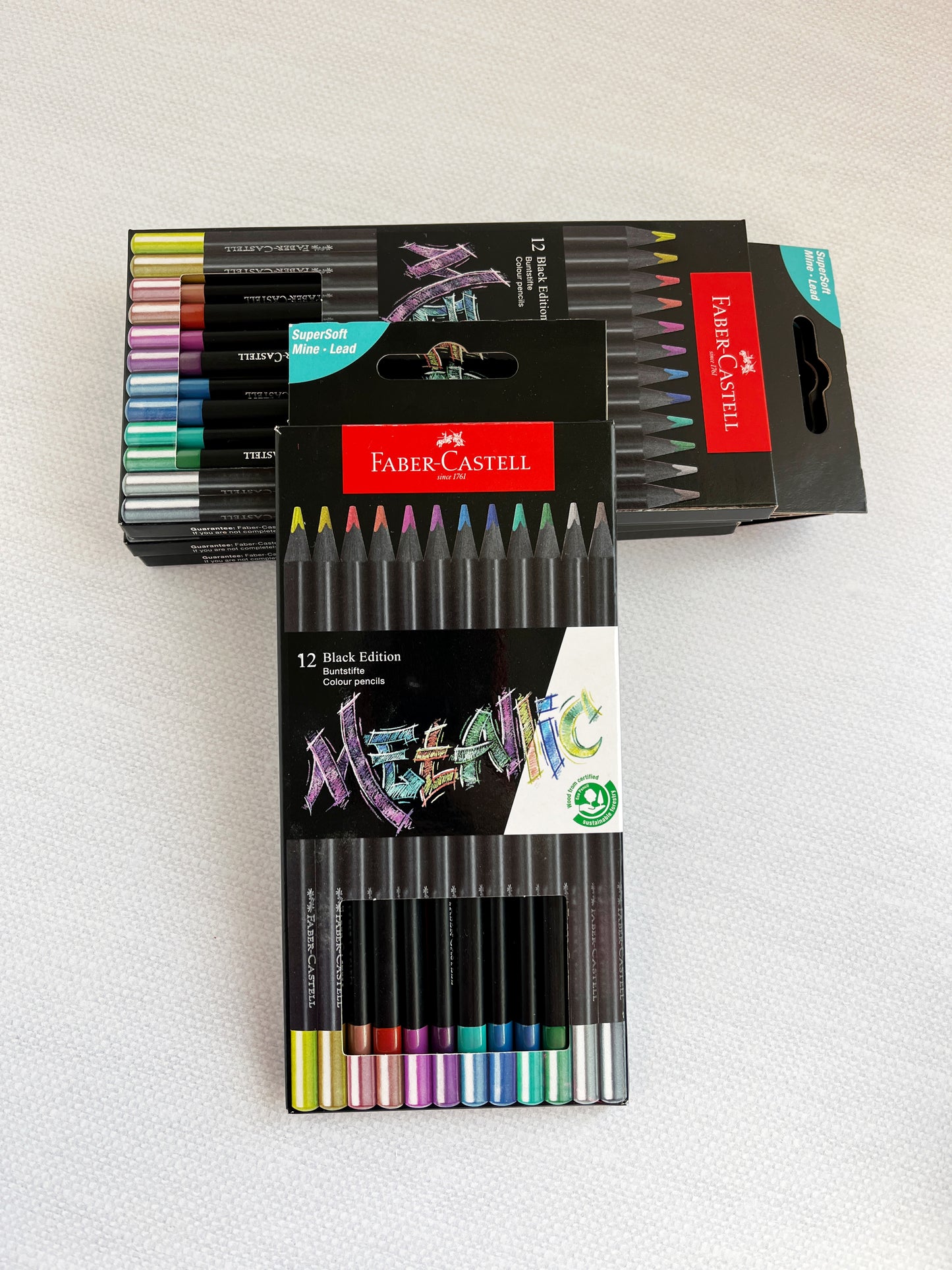 Metallic Colored Pencils Black Edition Faber Castell