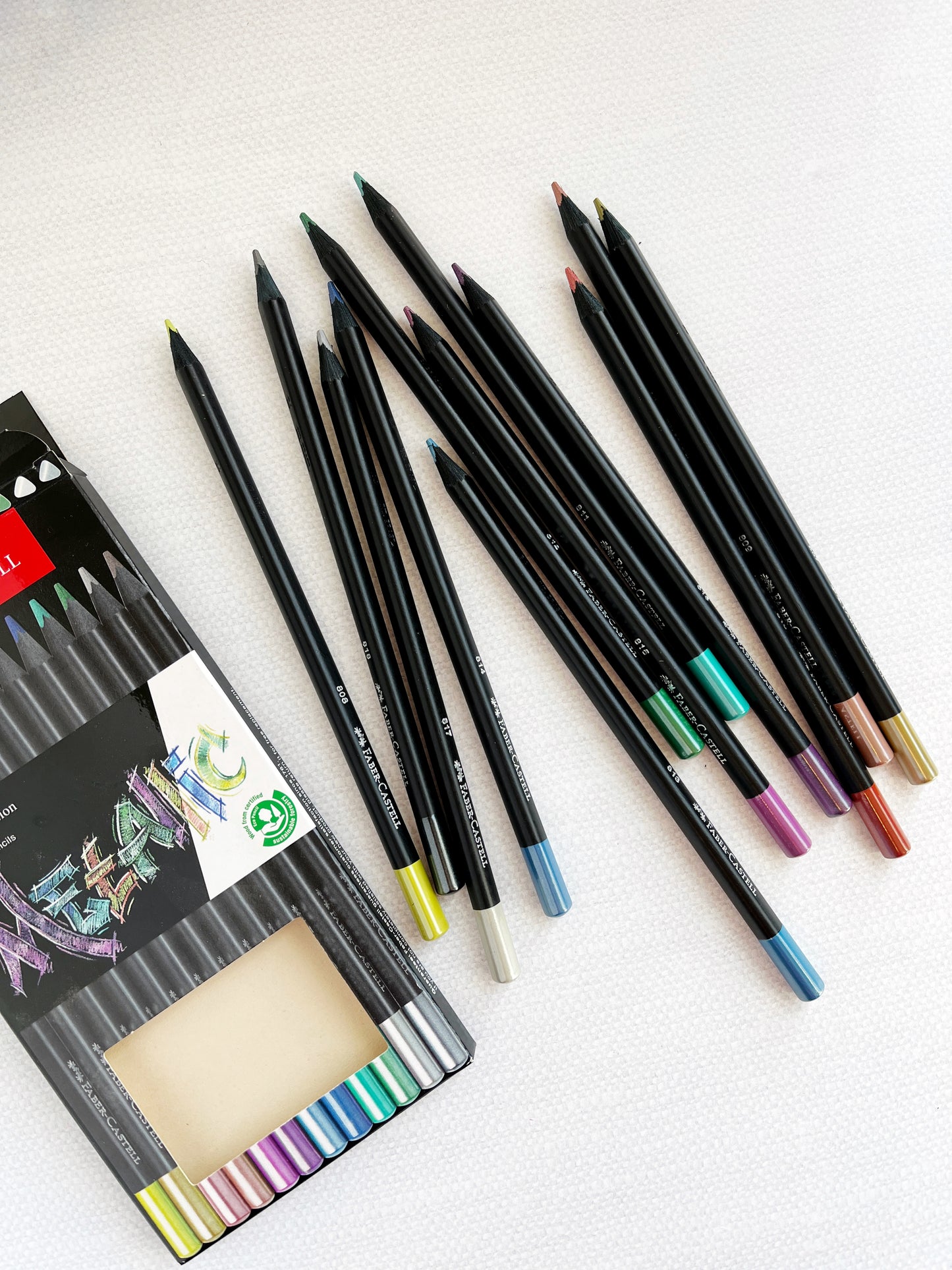 Metallic Colored Pencils Black Edition Faber Castell