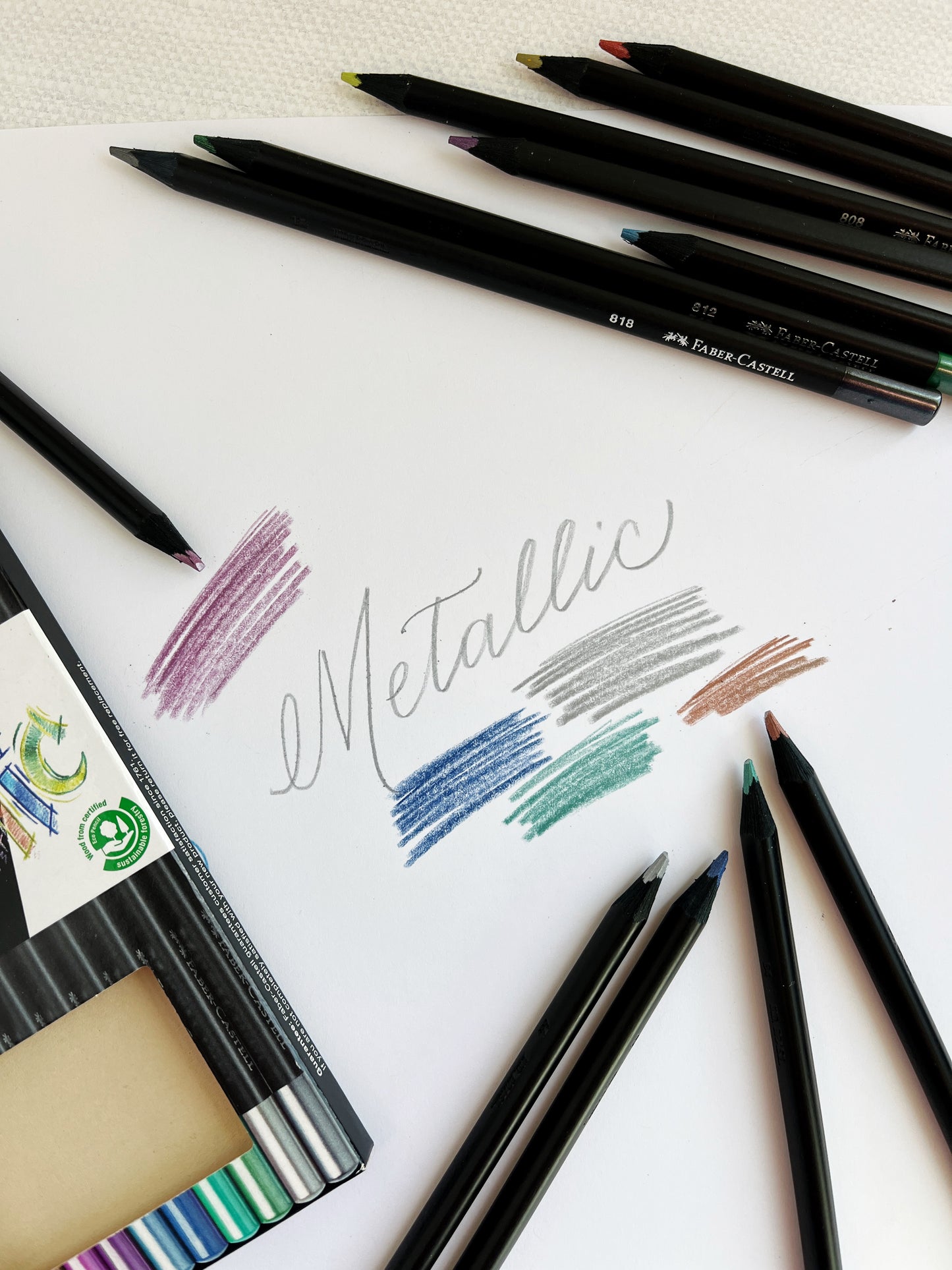 Metallic Colored Pencils Black Edition Faber Castell