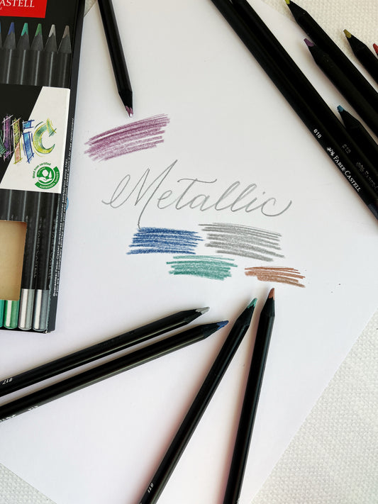 Metallic Colored Pencils Black Edition Faber Castell