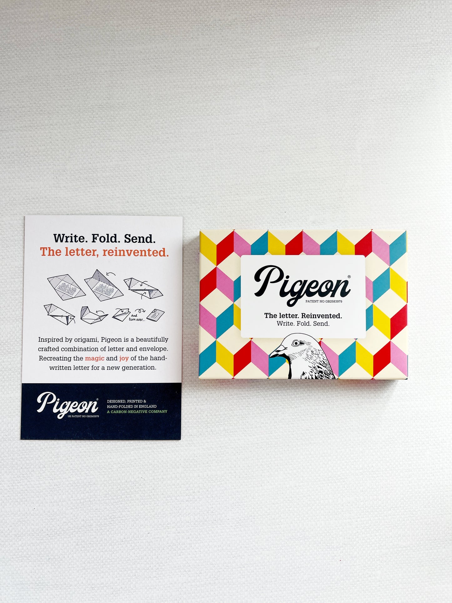 Pigeon Folding Letter and Envelope