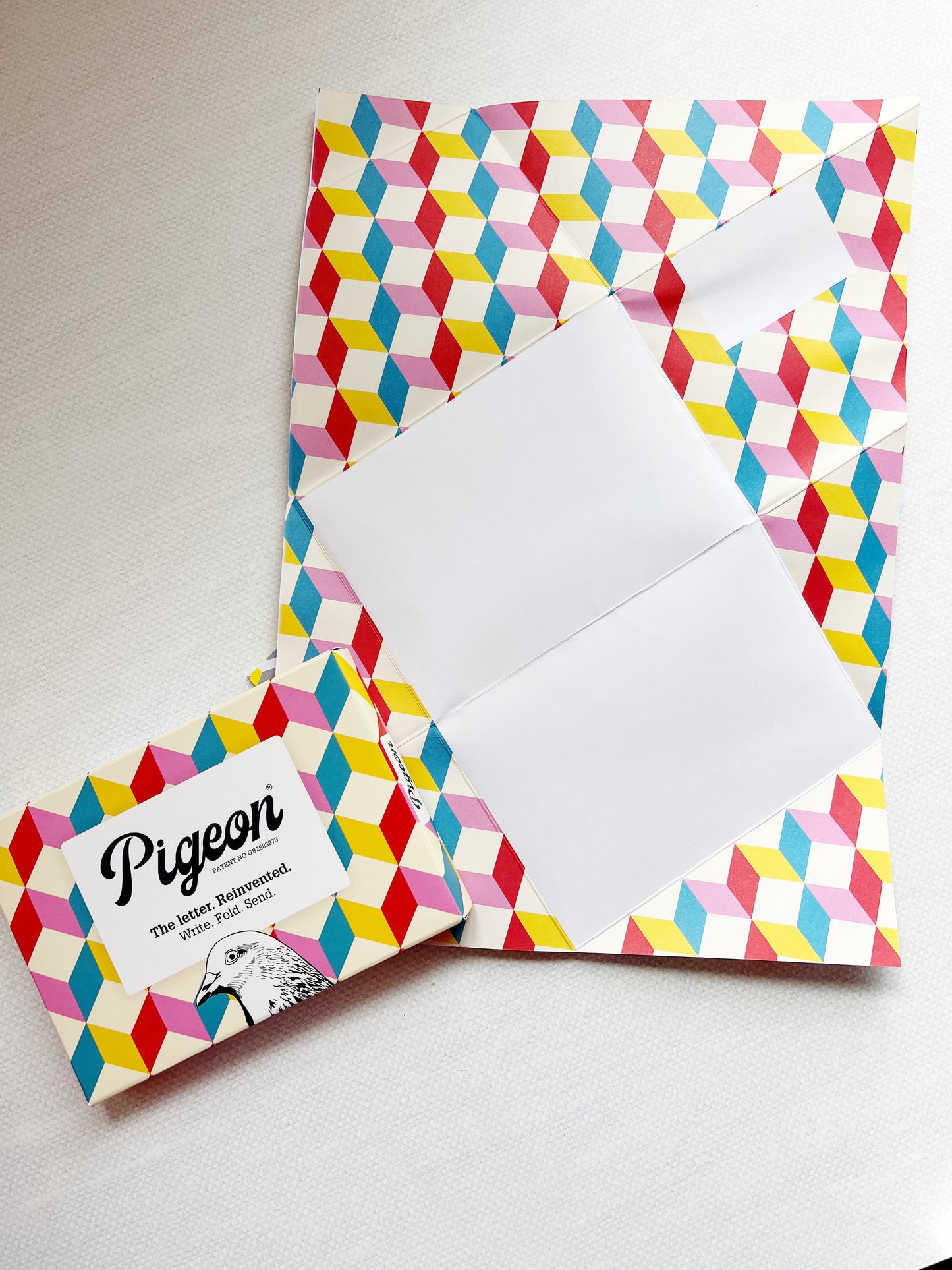 Pigeon Folding Letter and Envelope