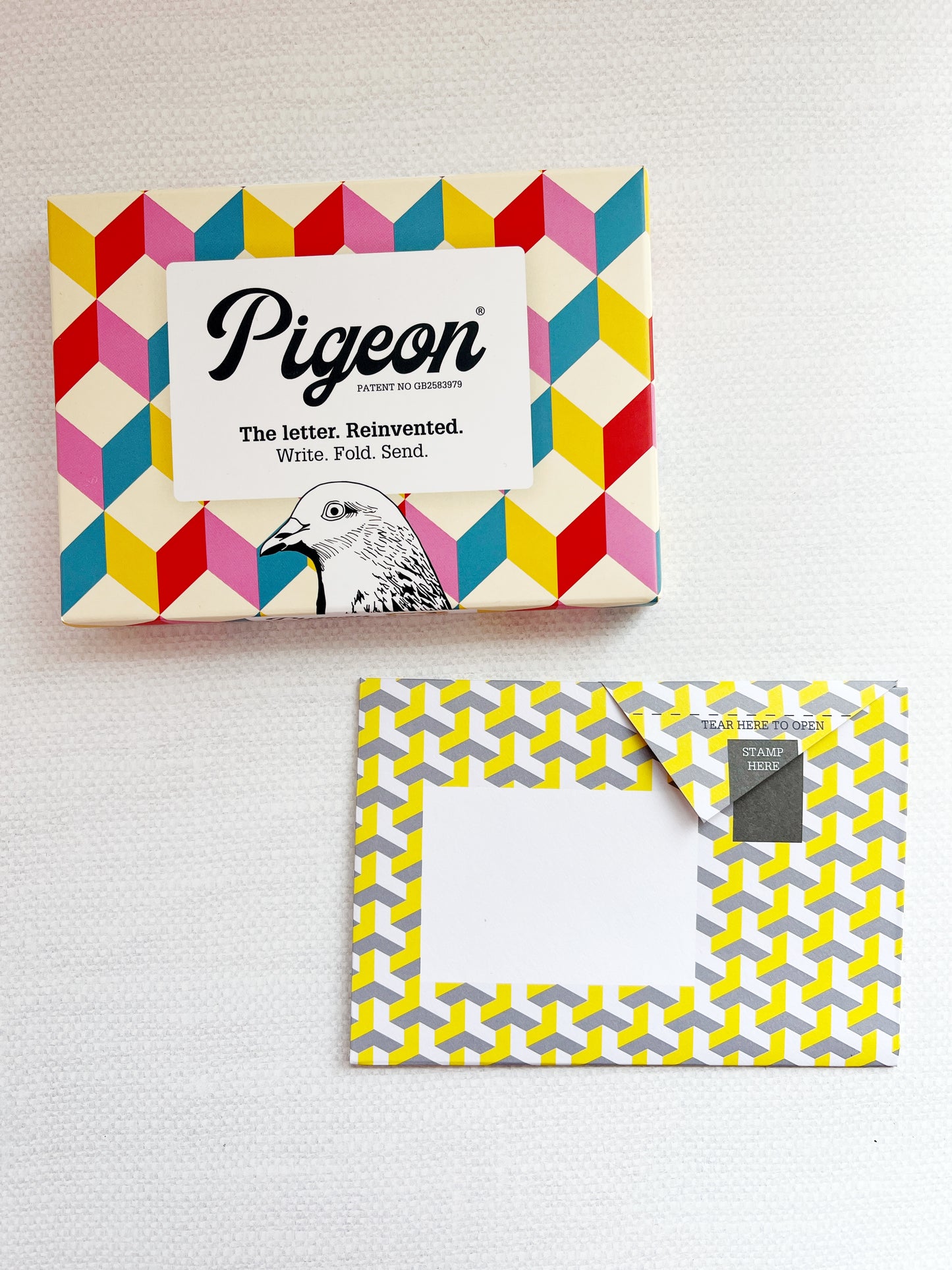 Pigeon Folding Letter and Envelope