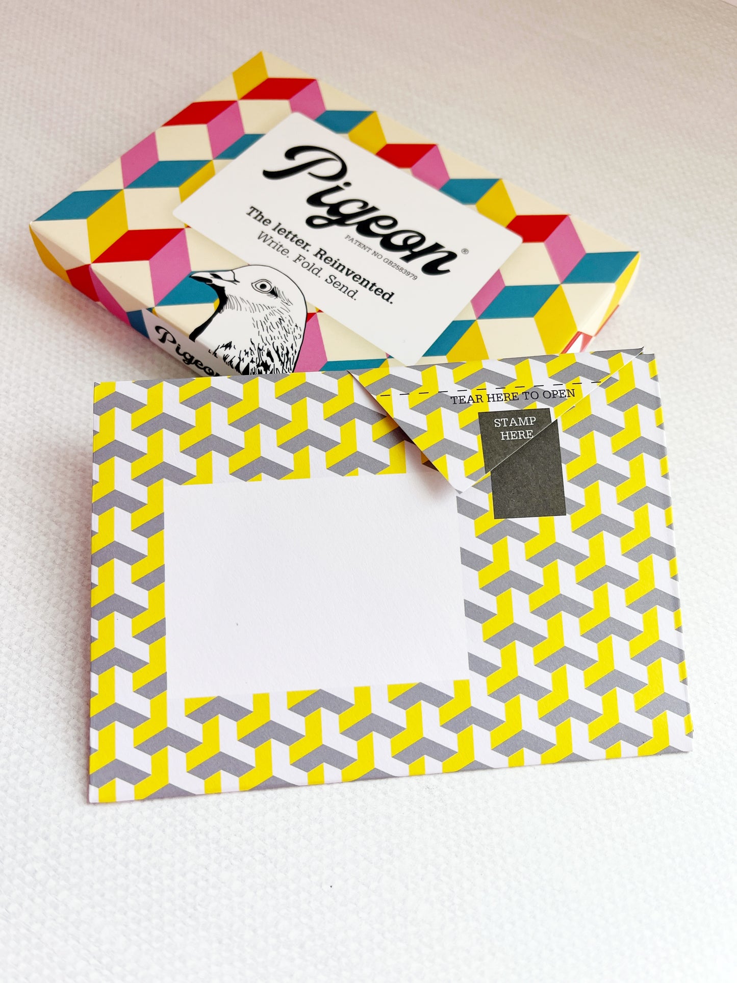 Pigeon Folding Letter and Envelope