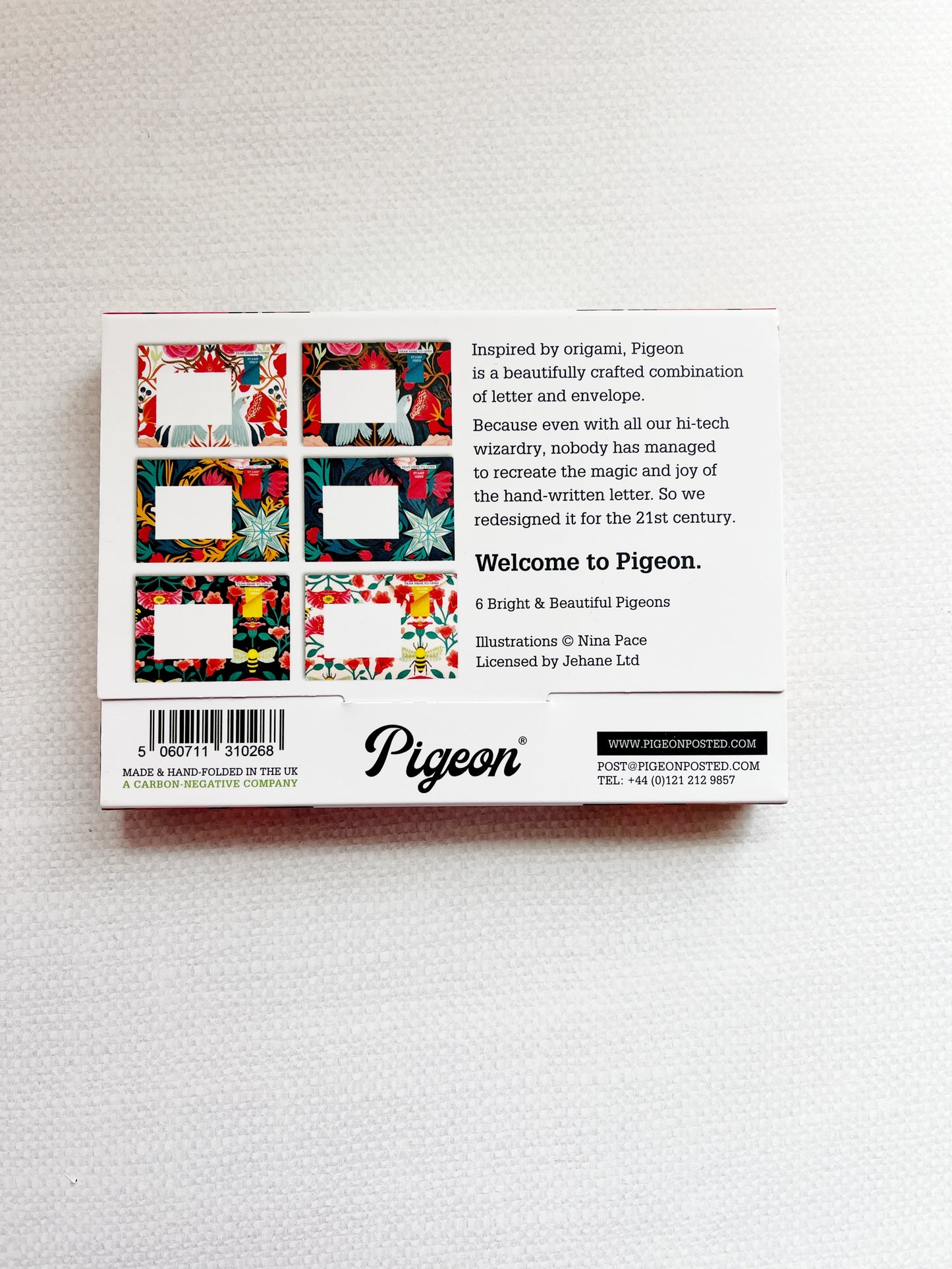 Pigeon Folding Letter and Envelope