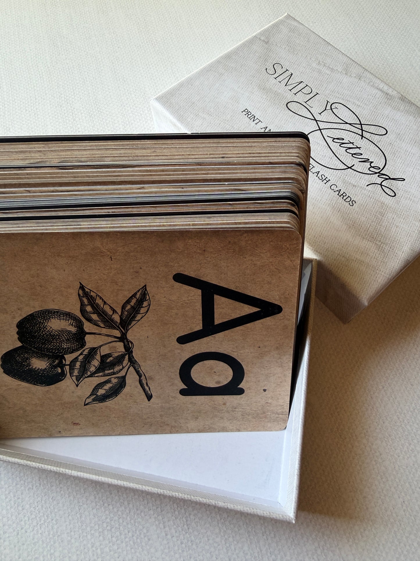 Print and Cursive Flash Cards | Vintage Themed Alphabet and Number Handwriting Cards