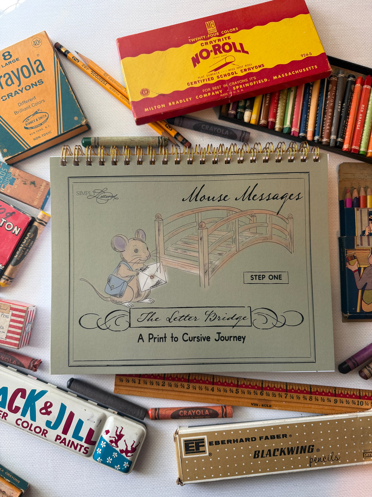The Letter Bridge™ Step One | Mouse Messages | Print Penmanship Practice Workbook | Printed