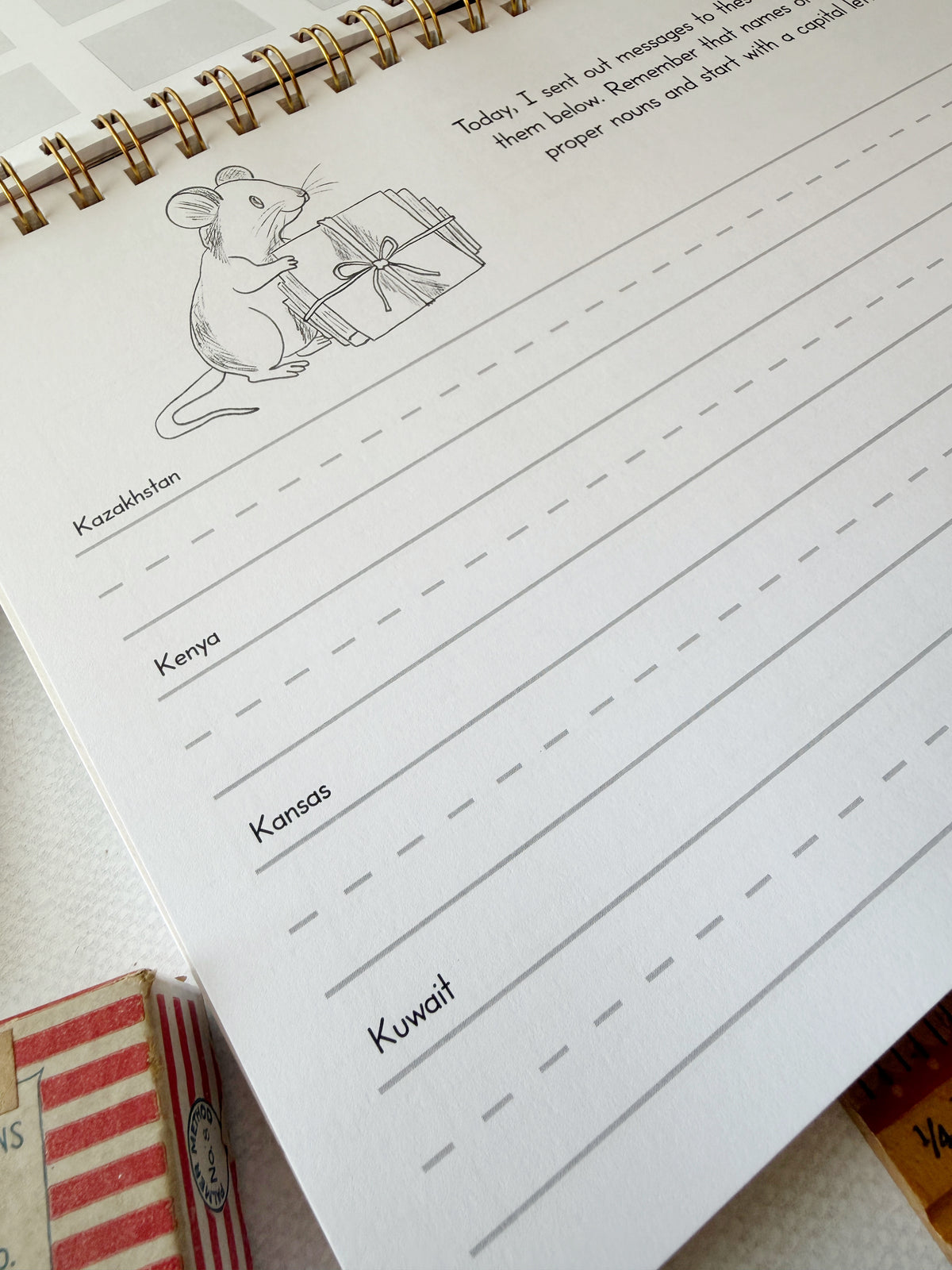 The Letter Bridge™ Step One | Mouse Messages | Print Penmanship Practice Workbook | Printed