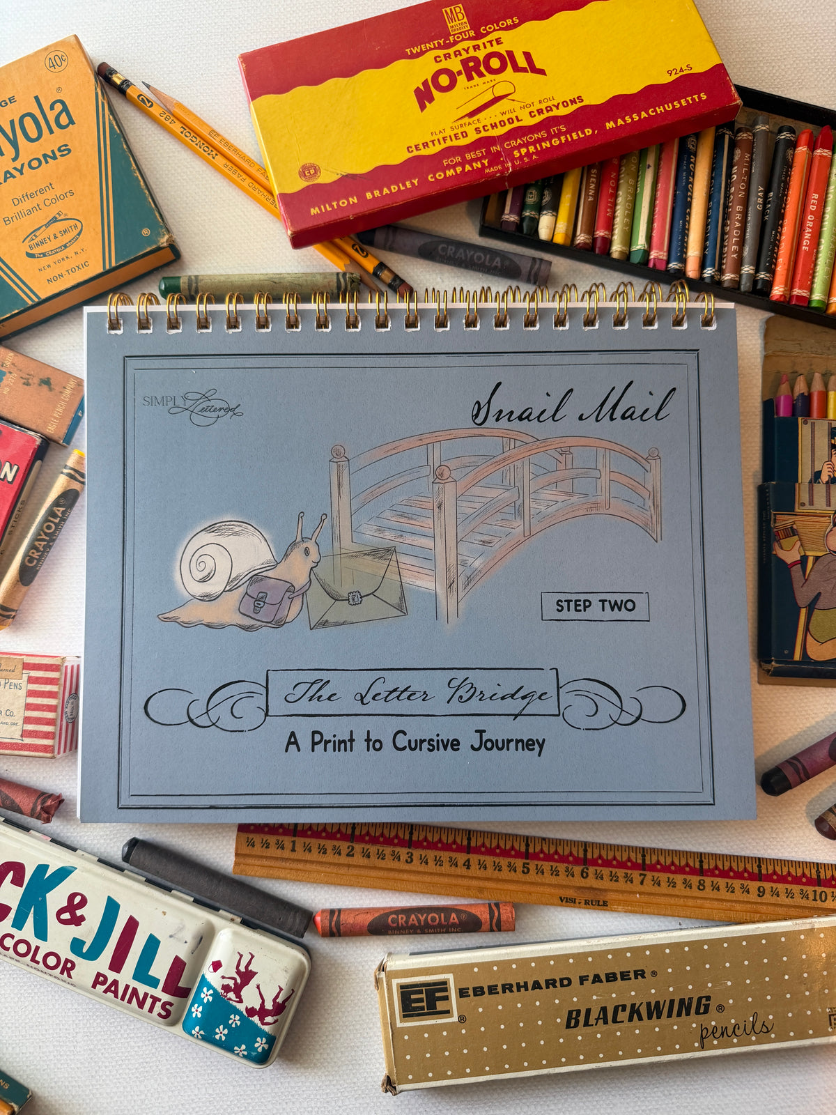 The Letter Bridge™ Step Two | Snail Mail | Print Penmanship and Cursive Intro Practice Workbook | Printed