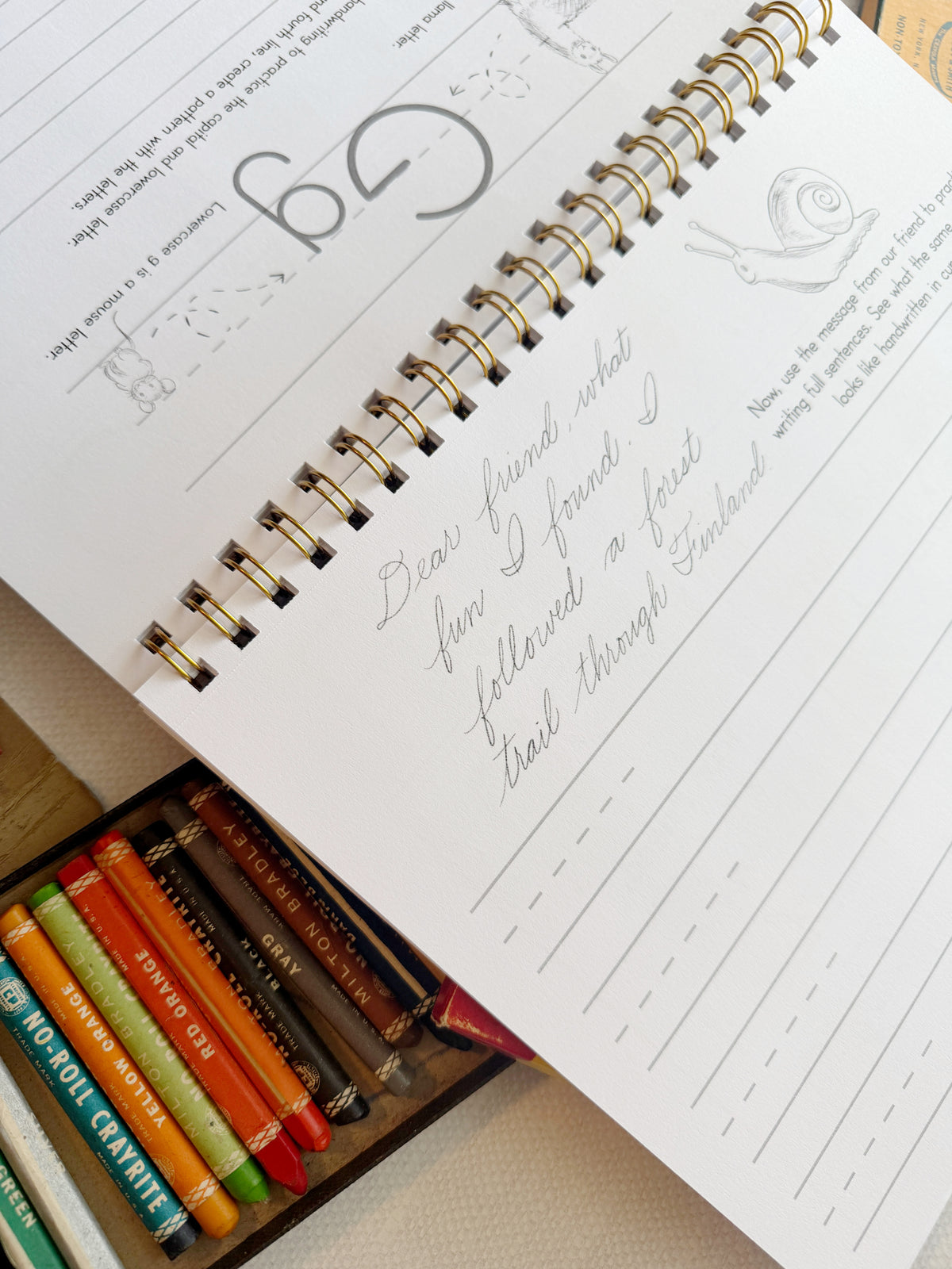 The Letter Bridge™ Step Two | Snail Mail | Print Penmanship and Cursive Intro Practice Workbook | Printed