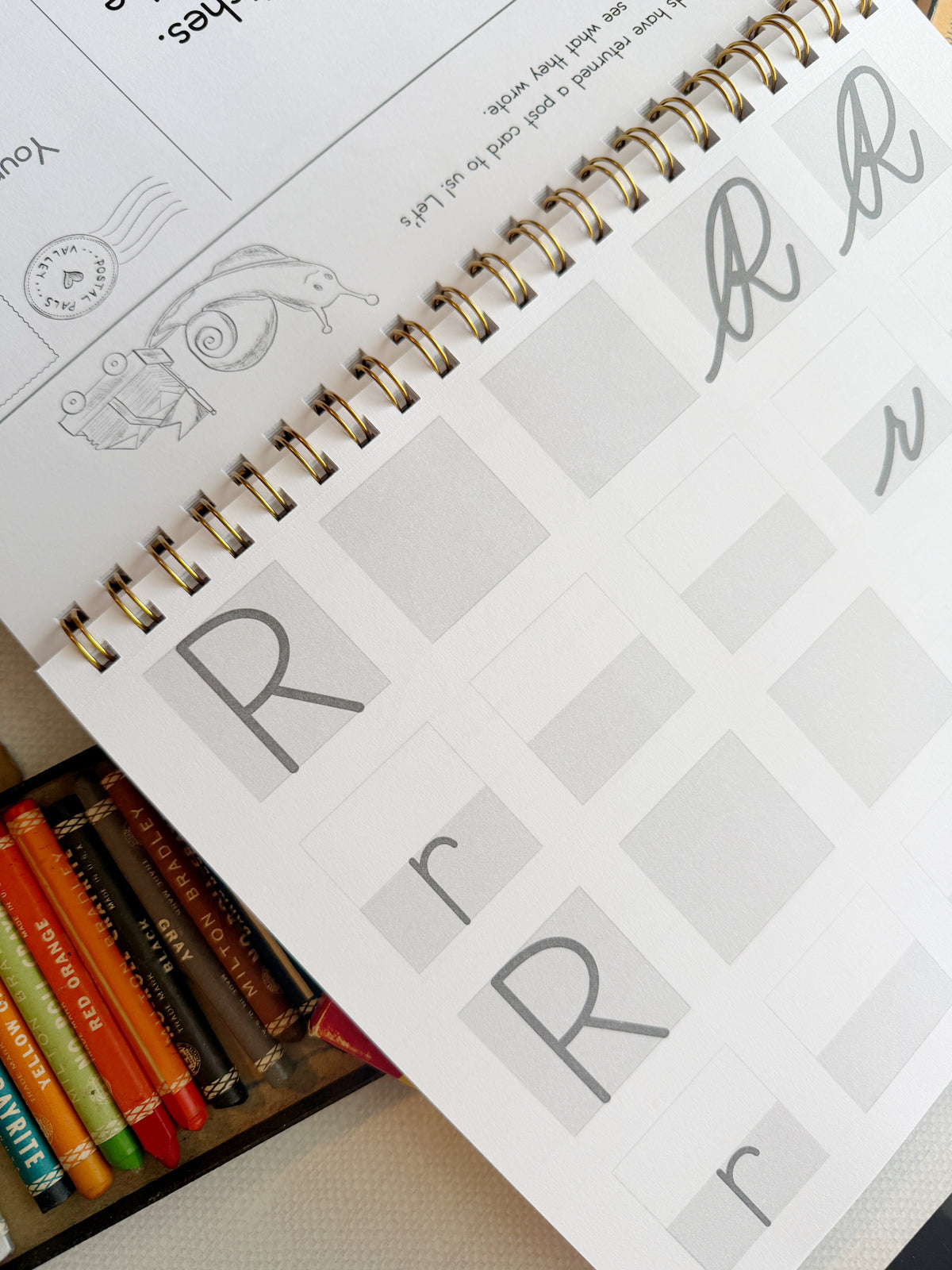 The Letter Bridge™ Step Two | Snail Mail | Print Penmanship and Cursive Intro Practice Workbook | Printed
