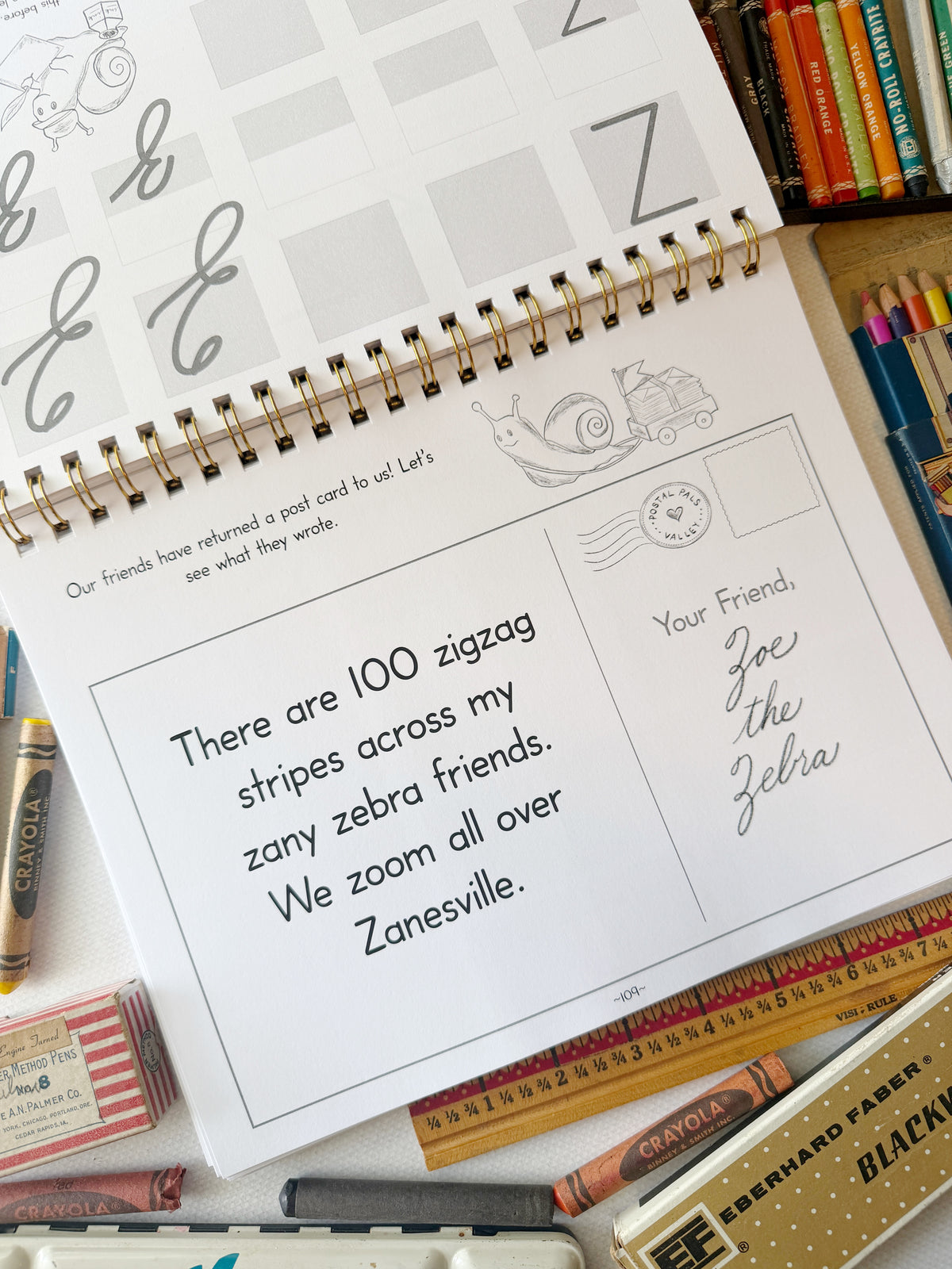 The Letter Bridge™ Step Two | Snail Mail | Print Penmanship and Cursive Intro Practice Workbook | Printed