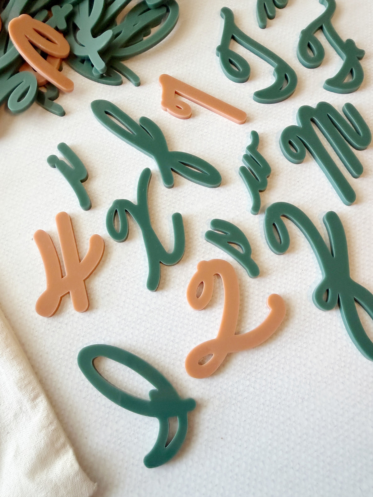 Cursive Table Set | Tactile Letters and Numbers