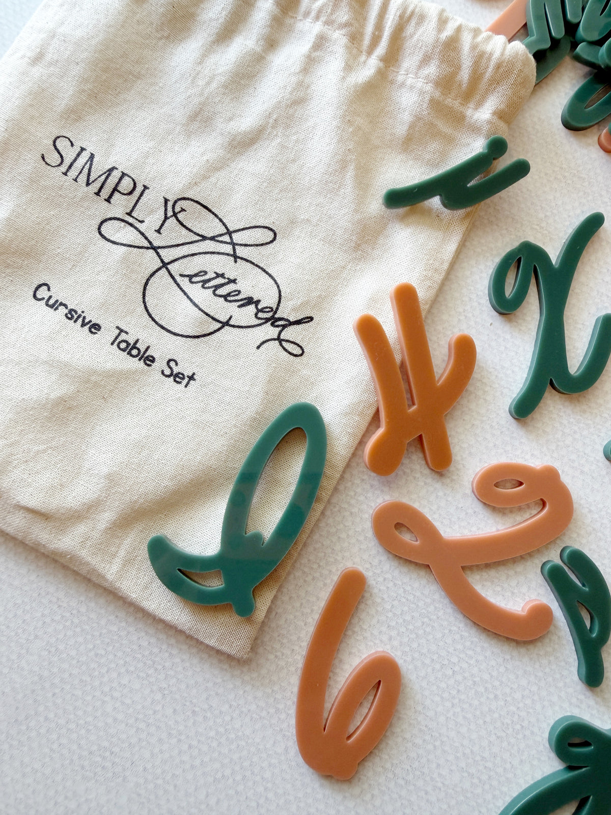 Cursive Table Set | Tactile Letters and Numbers