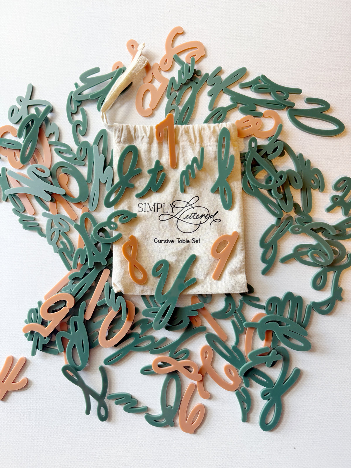 Cursive Table Set | Tactile Letters and Numbers