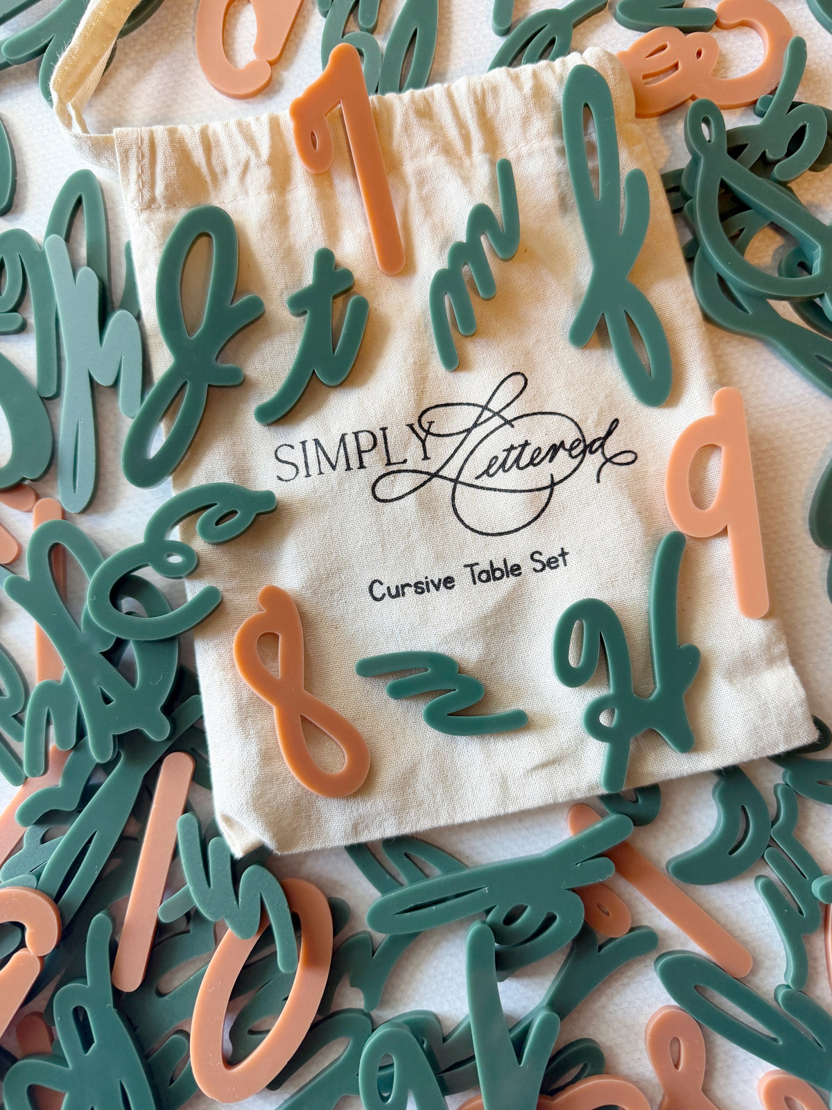 Cursive Table Set | Tactile Letters and Numbers