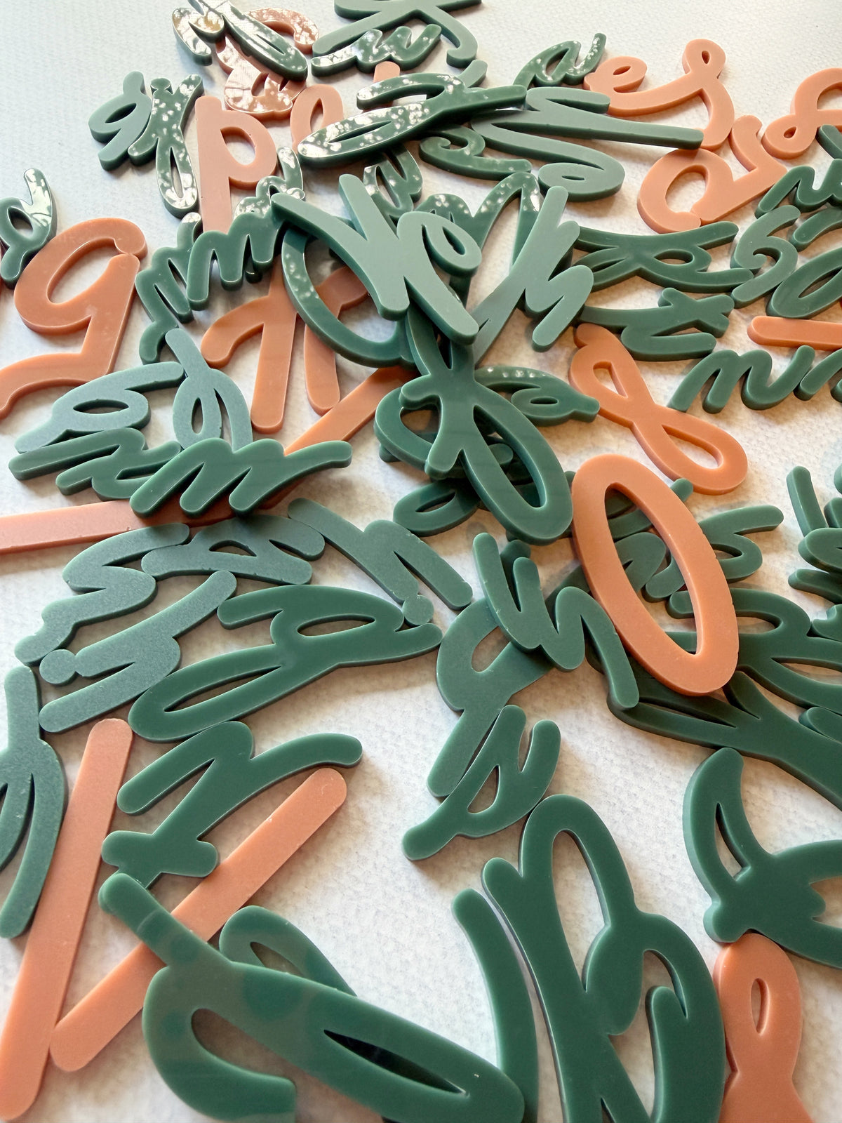 Cursive Table Set | Tactile Letters and Numbers