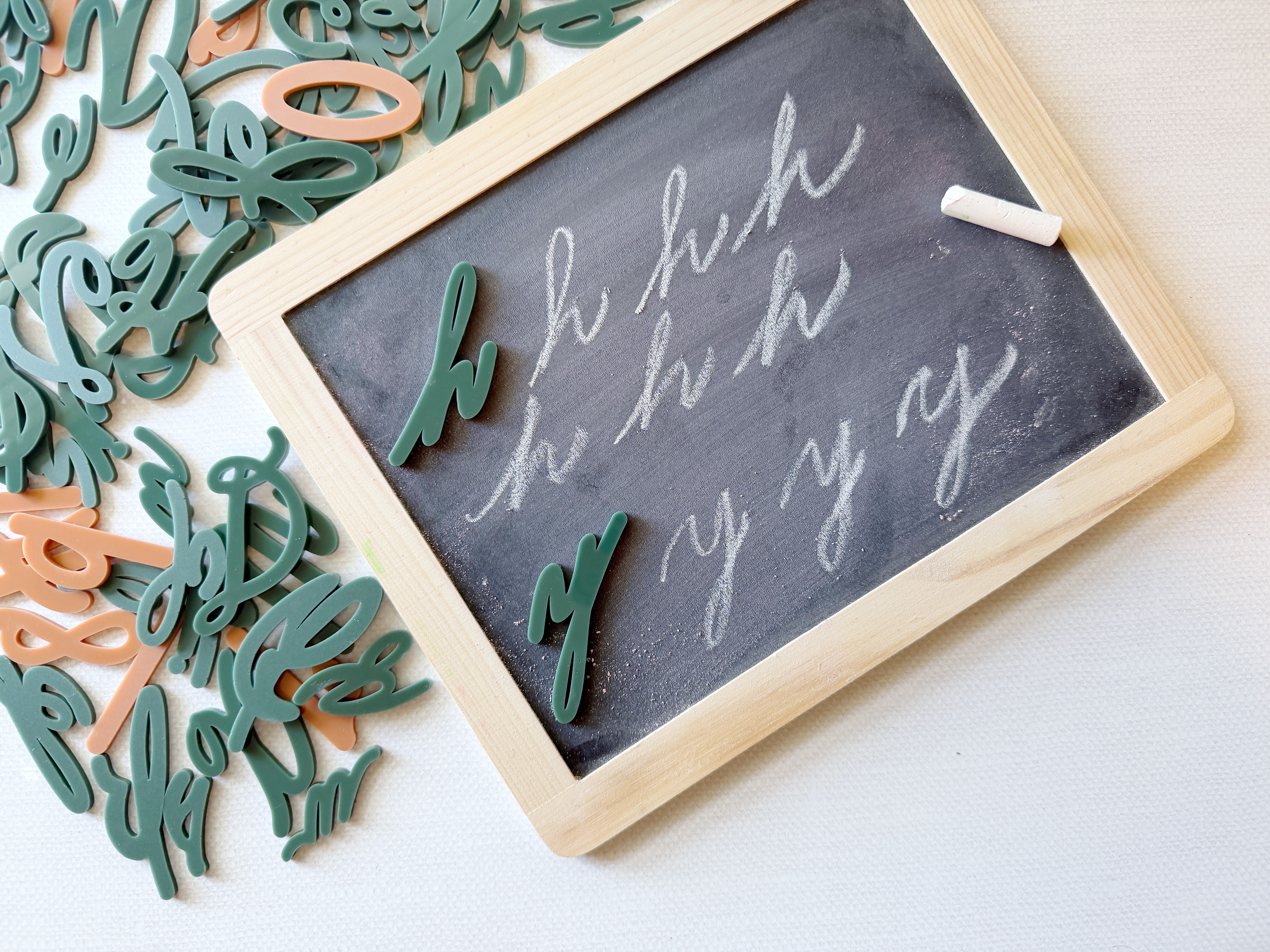 Cursive Table Set | Tactile Letters and Numbers