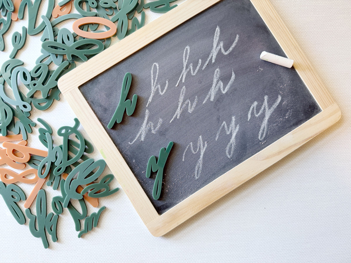 Cursive Table Set | Tactile Letters and Numbers
