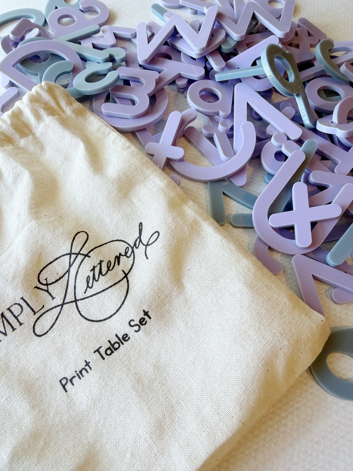 Print Table Set | Tactile Letters and Numbers