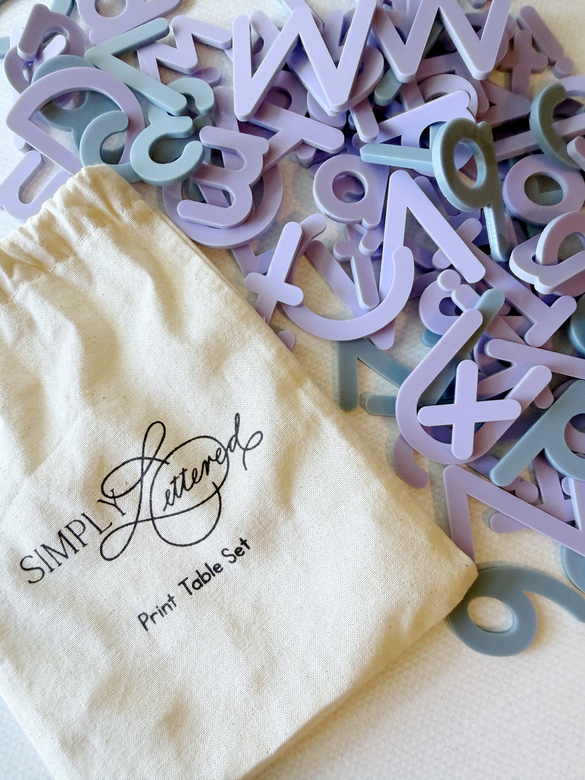 Print Table Set | Tactile Letters and Numbers