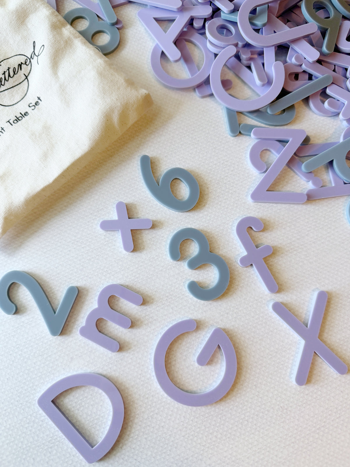 Print Table Set | Tactile Letters and Numbers