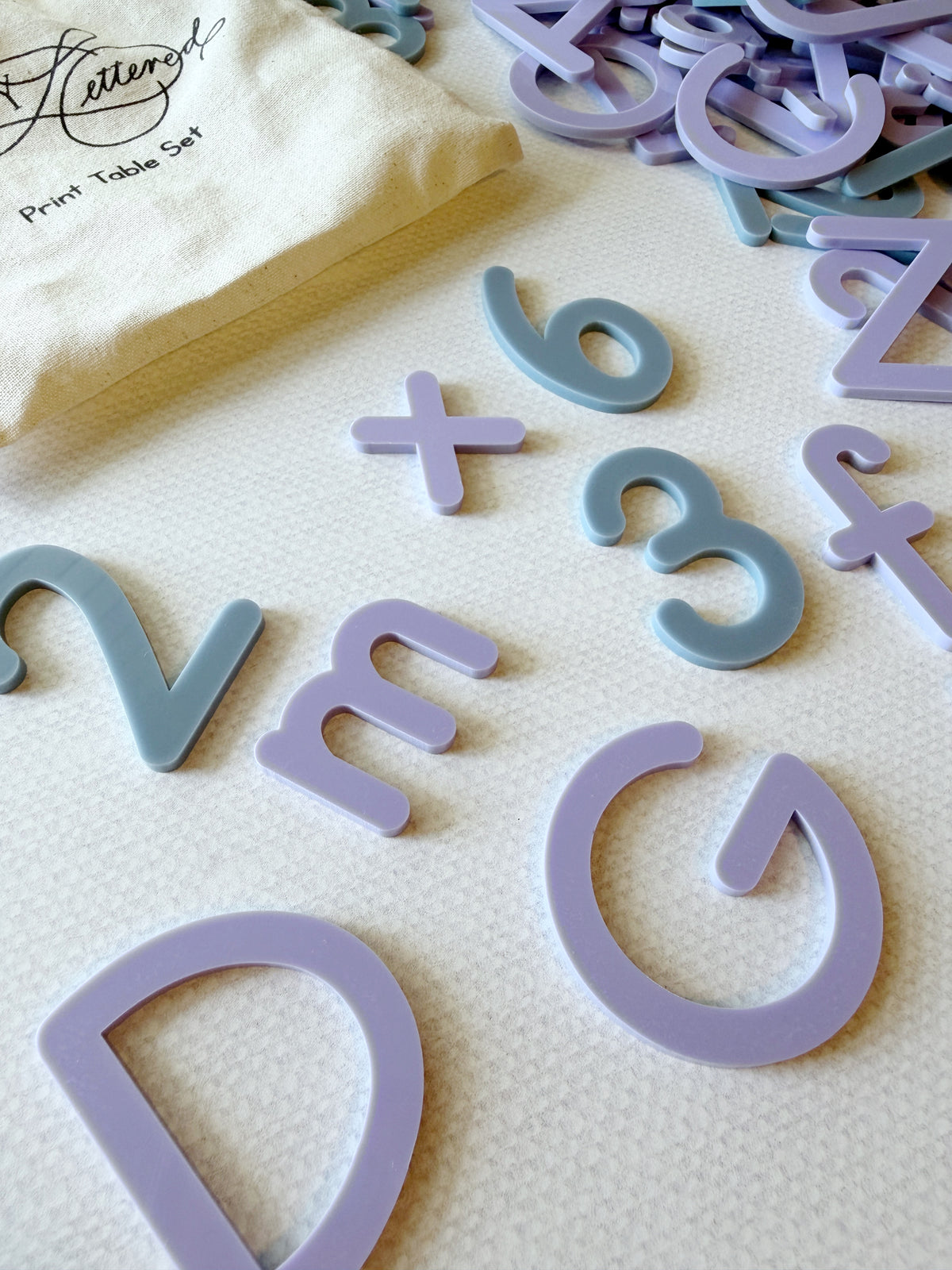 Print Table Set | Tactile Letters and Numbers