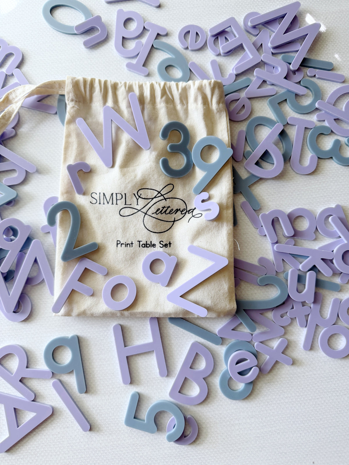 Print Table Set | Tactile Letters and Numbers