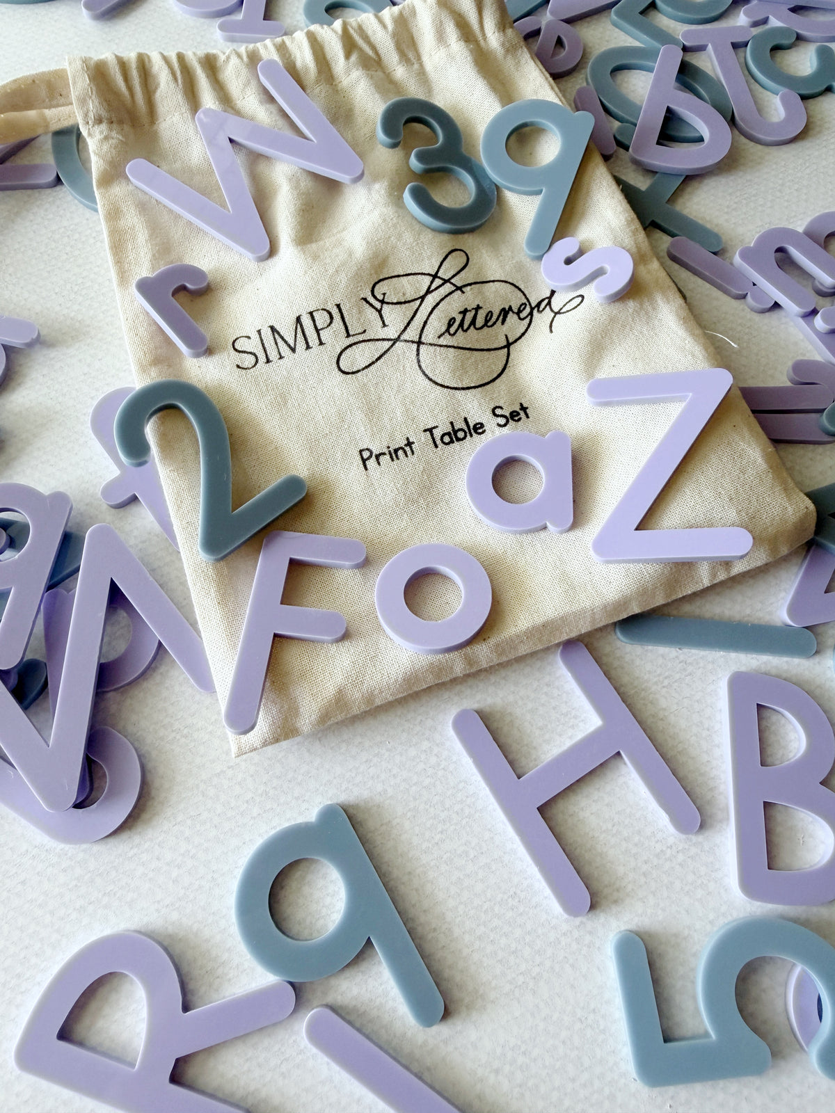 Print Table Set | Tactile Letters and Numbers