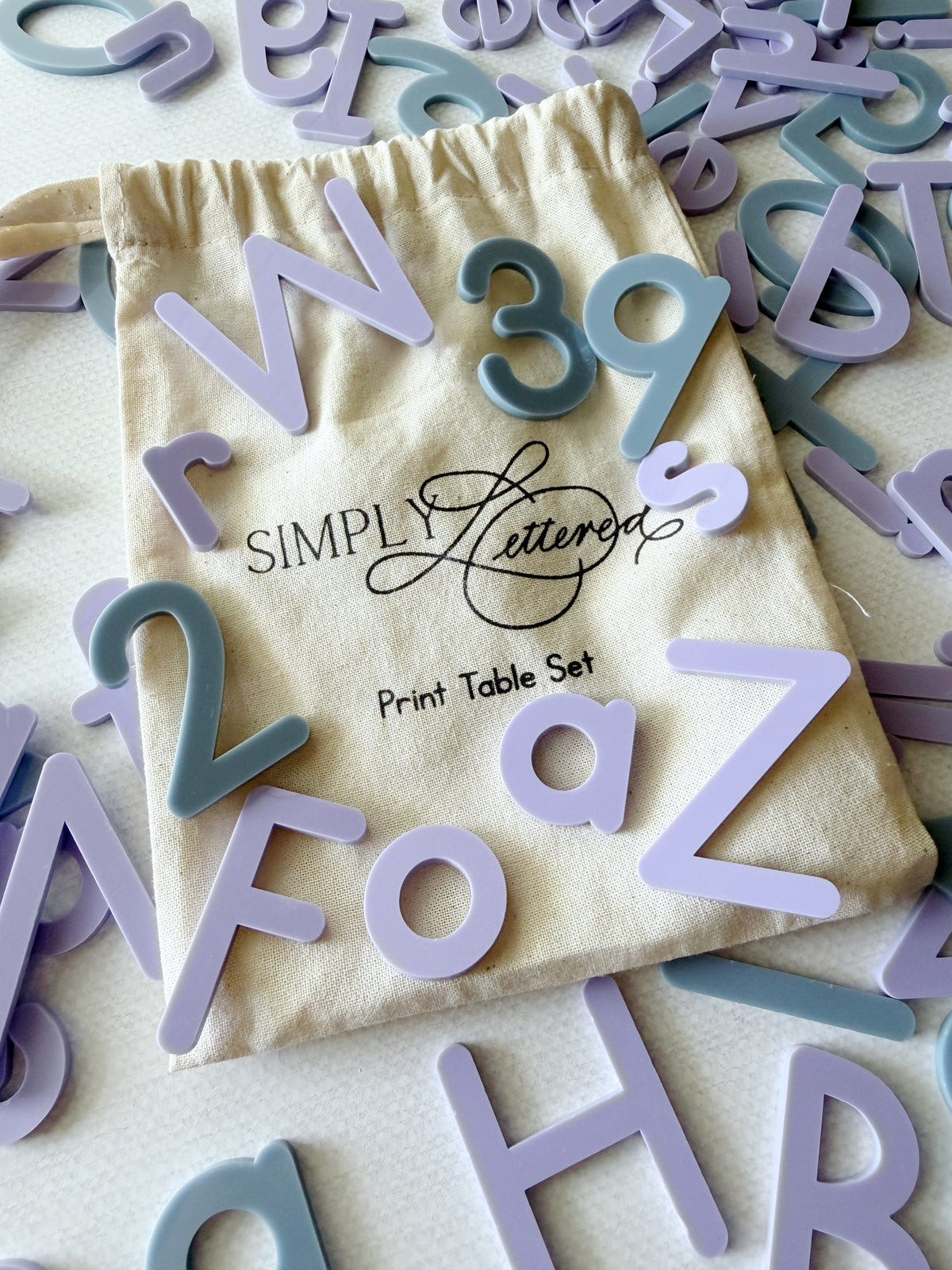 Print Table Set | Tactile Letters and Numbers