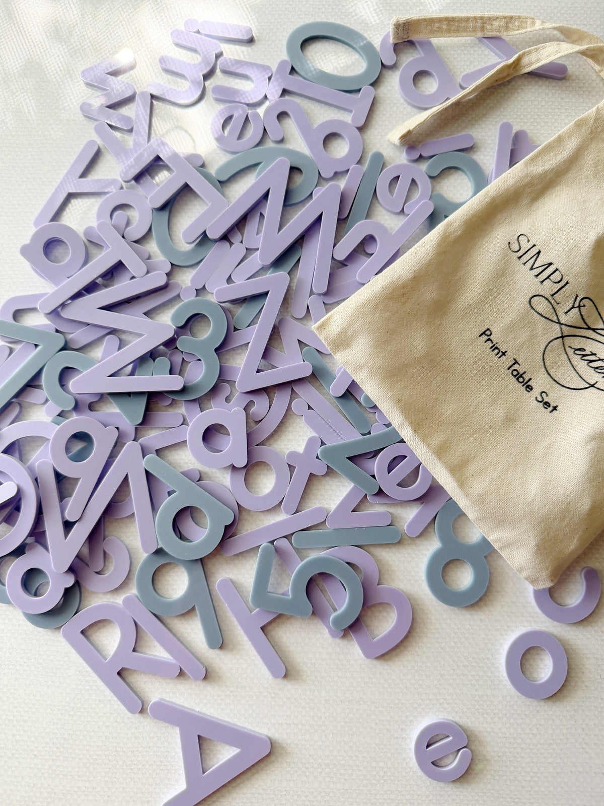Print Table Set | Tactile Letters and Numbers
