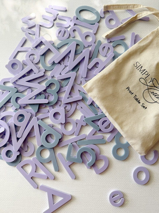 Print Table Set | Tactile Letters and Numbers